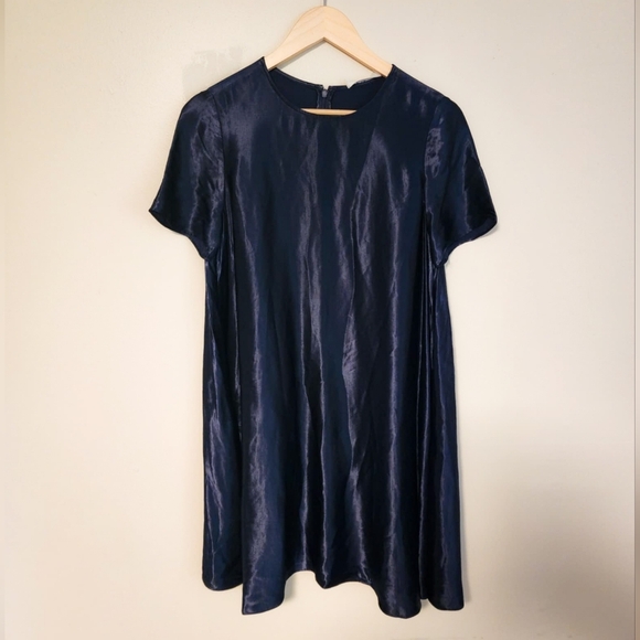 Banana Republic Silky Navy Dress - Picture 1 of 2